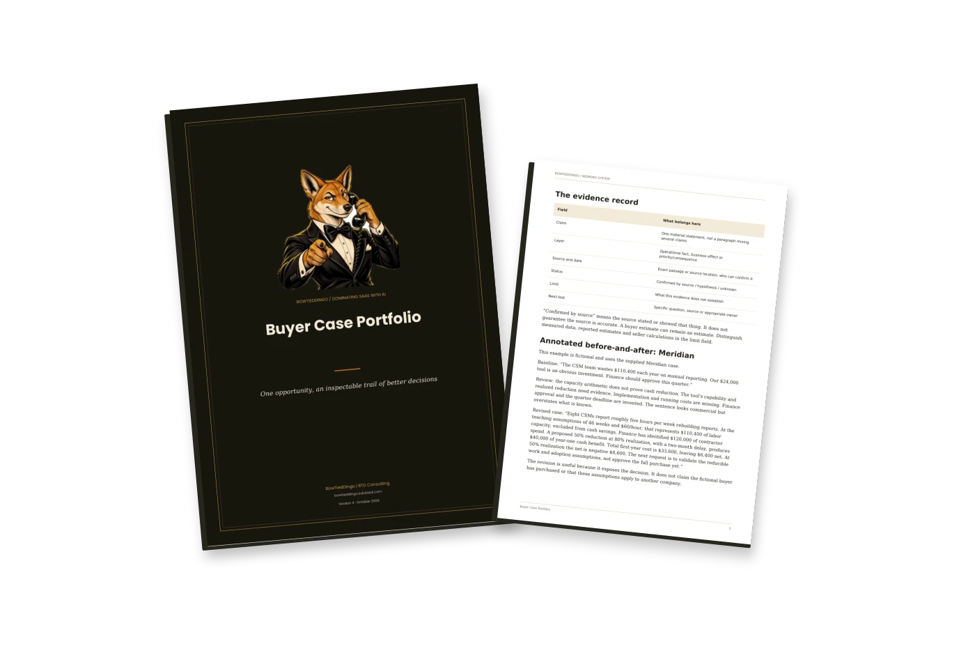 Buyer Case Portfolio and worksheet